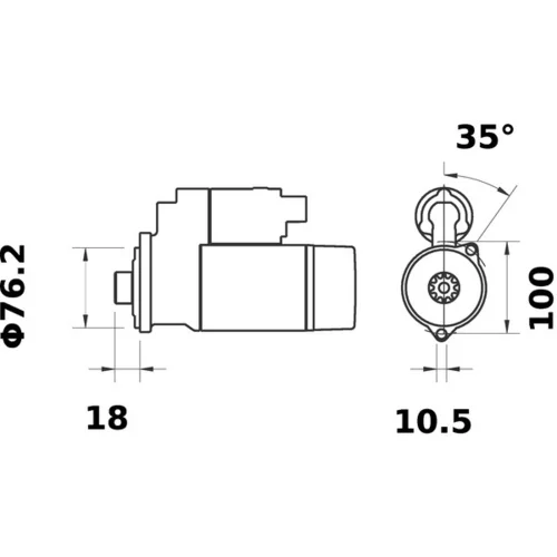 Štartér MS 116 /MAHLE/ - obr. 1