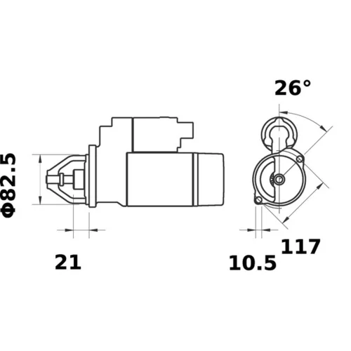 Štartér MS 361 /MAHLE/ - obr. 1