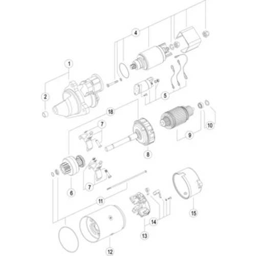 Štartér MS 439 /MAHLE/ - obr. 2