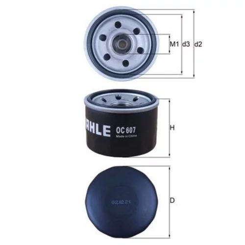 Olejový filter MAHLE OC 607