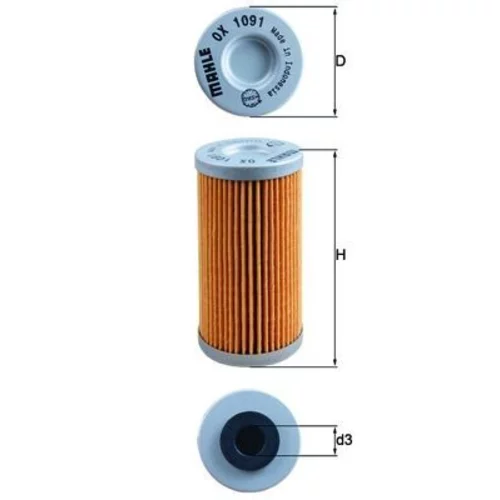 Olejový filter OX 1091 /MAHLE/ - obr. 2