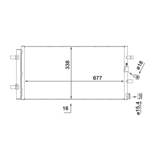 Kondenzátor klimatizácie AC 102 000S /MAHLE/ - obr. 1