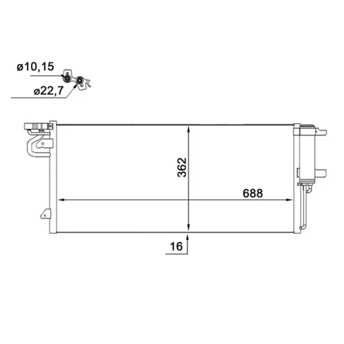 Kondenzátor klimatizácie AC 103 000S /MAHLE/ - obr. 1