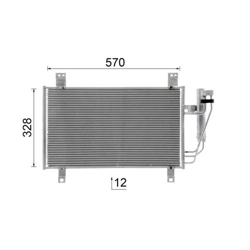 Kondenzátor klimatizácie AC 1100 000S /MAHLE/ - obr. 9