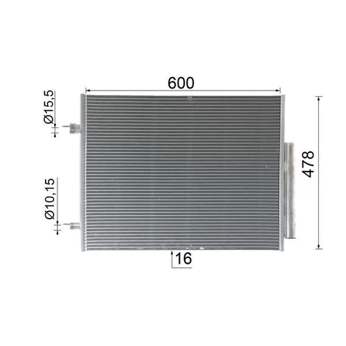 Kondenzátor klimatizácie AC 1131 000P /MAHLE/ - obr. 10
