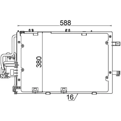 Kondenzátor klimatizácie AC 308 000S /MAHLE/ - obr. 1