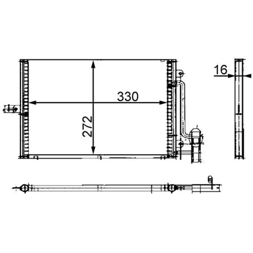 Kondenzátor klimatizácie AC 317 000S /MAHLE/ - obr. 1