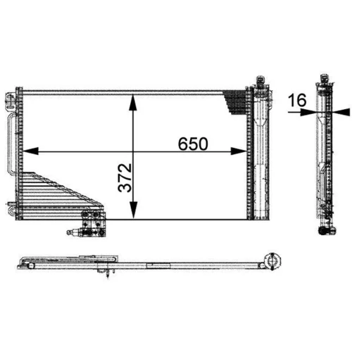 Kondenzátor klimatizácie AC 347 000P /MAHLE/ - obr. 1