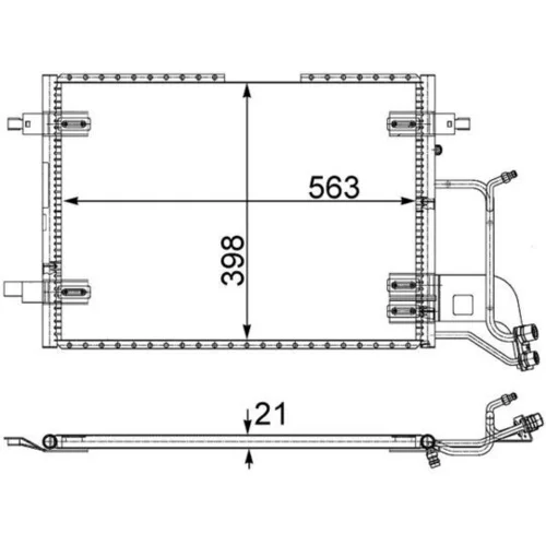 Kondenzátor klimatizácie AC 352 000S /MAHLE/ - obr. 1