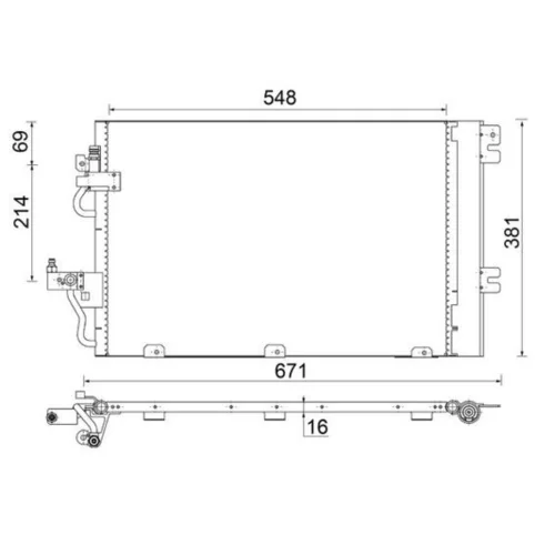 Kondenzátor klimatizácie AC 377 000P /MAHLE/ - obr. 1
