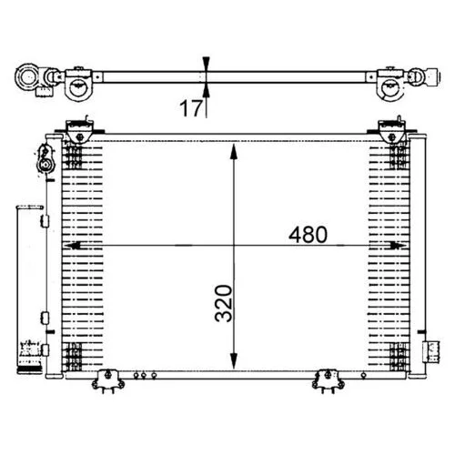Kondenzátor klimatizácie AC 385 000S /MAHLE/