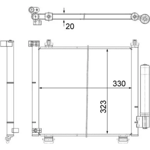 Kondenzátor klimatizácie AC 455 000P /MAHLE/ - obr. 1