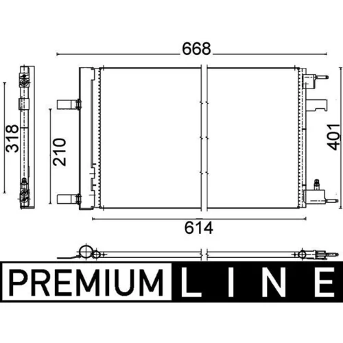 Kondenzátor klimatizácie MAHLE AC 637 000P