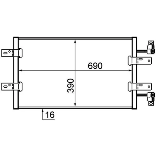Kondenzátor klimatizácie AC 723 000P /MAHLE/ - obr. 1