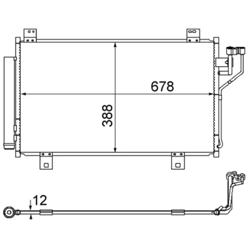 Kondenzátor klimatizácie AC 865 000S /MAHLE/ - obr. 1