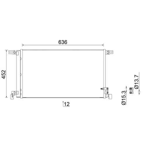 Kondenzátor klimatizácie AC 952 000S /MAHLE/ - obr. 1