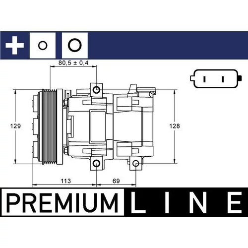 Kompresor klimatizácie MAHLE ACP 88 000P