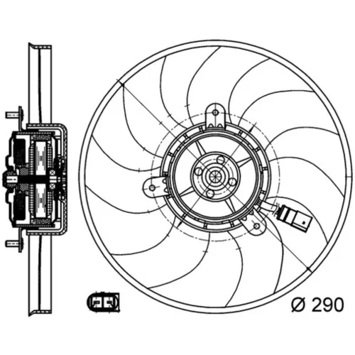 Ventilátor chladenia motora MAHLE CFF 171 000S
