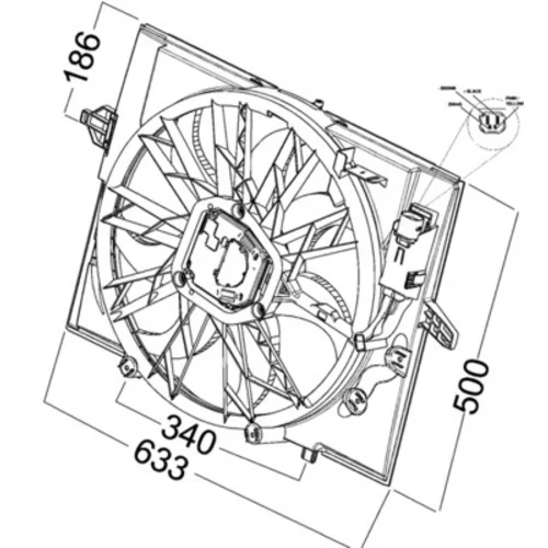 Ventilátor chladenia motora CFF 215 000P /MAHLE/ - obr. 3