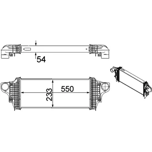 Chladič plniaceho vzduchu CI 238 000P /MAHLE/ - obr. 3