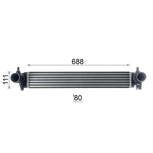 Chladič plniaceho vzduchu CI 402 000P /MAHLE/ - obr. 9