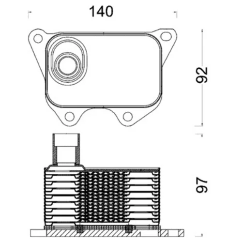 Chladič motorového oleja CLC 185 000S /MAHLE/ - obr. 1