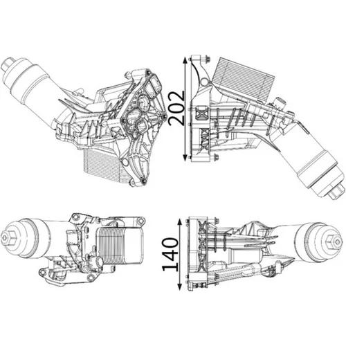 Chladič motorového oleja CLC 296 001S /MAHLE/ - obr. 1