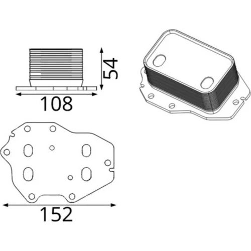 Chladič motorového oleja MAHLE CLC 427 000S