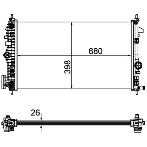 Chladič motora MAHLE CR 1103 000P