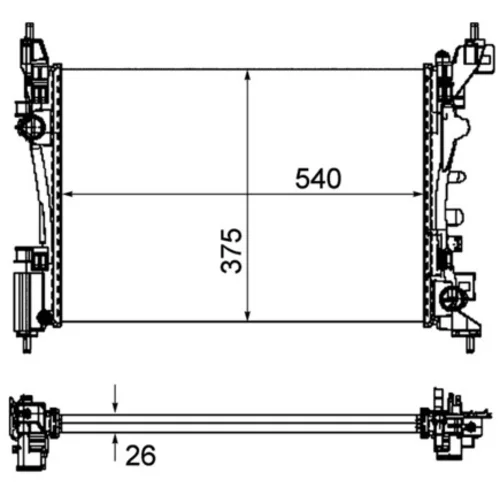 Chladič motora MAHLE CR 1121 000P