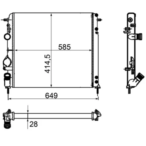 Chladič motora MAHLE CR 1146 000P