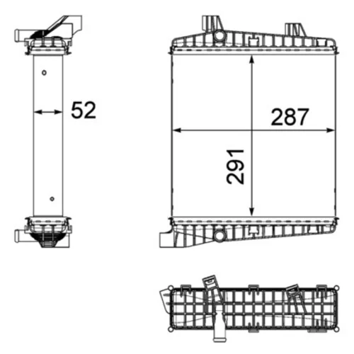 Chladič motora CR 1186 000P /MAHLE/ - obr. 1