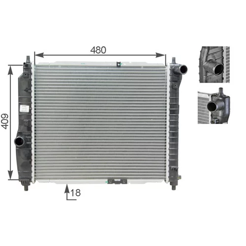 Chladič motora MAHLE CR 1309 000S