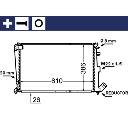 Chladič motora MAHLE CR 1429 000S