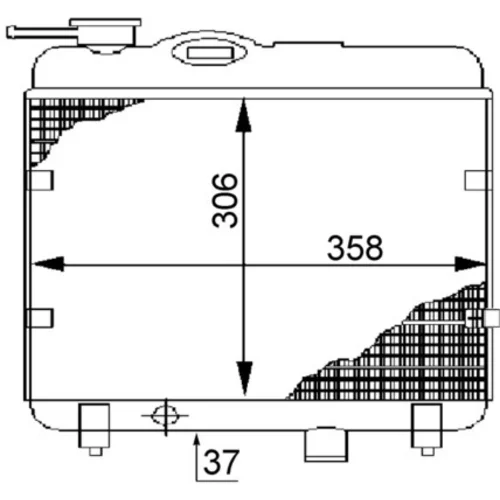 Chladič motora CR 145 000S /MAHLE/ - obr. 1