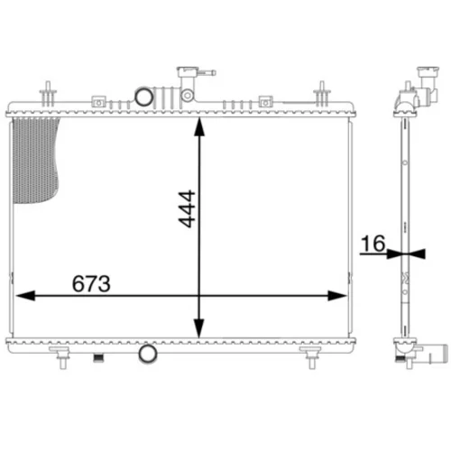 Chladič motora CR 1606 000S /MAHLE/ - obr. 1