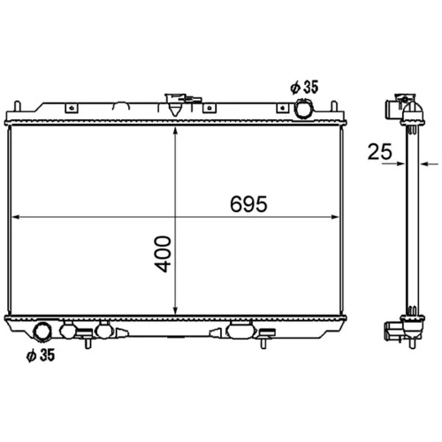 Chladič motora MAHLE CR 1876 000S