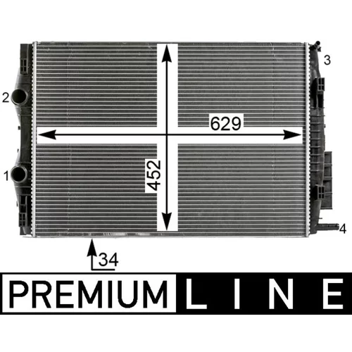 Chladič motora MAHLE CR 22 000P