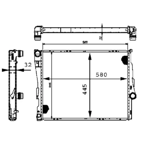 Chladič motora CR 455 000S /MAHLE/ - obr. 13