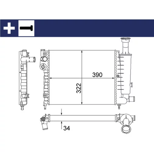 Chladič motora MAHLE CR 491 000S