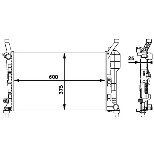 Chladič motora CR 660 000P /MAHLE/ - obr. 1