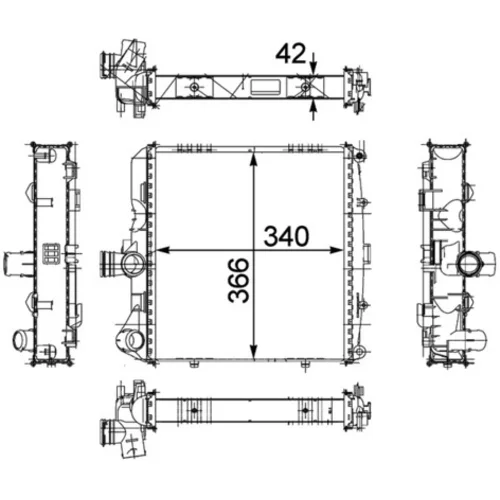 Chladič motora CR 817 000P /MAHLE/ - obr. 1