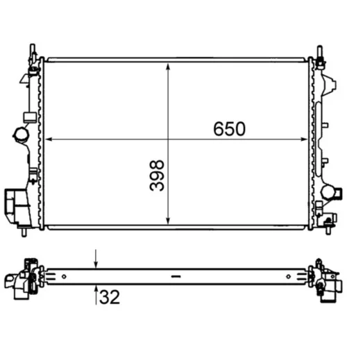 Chladič motora MAHLE CR 835 000S