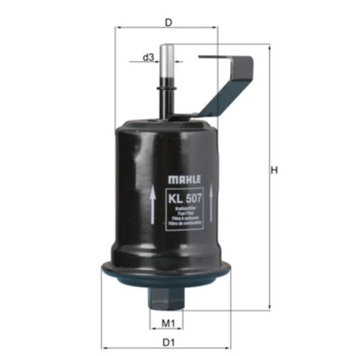 Palivový filter KL 507 /MAHLE/ - obr. 2