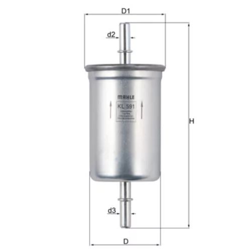 Palivový filter KL 591 /MAHLE/ - obr. 2