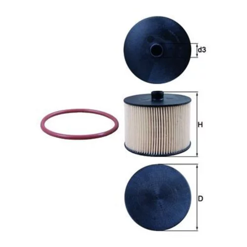 Palivový filter KX 201D /MAHLE/ - obr. 2