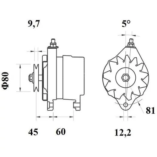 Alternátor MG 16 /MAHLE/ - obr. 4