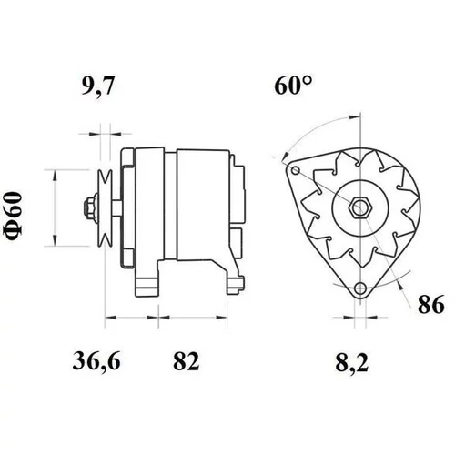 Alternátor MG 241 /MAHLE/ - obr. 1