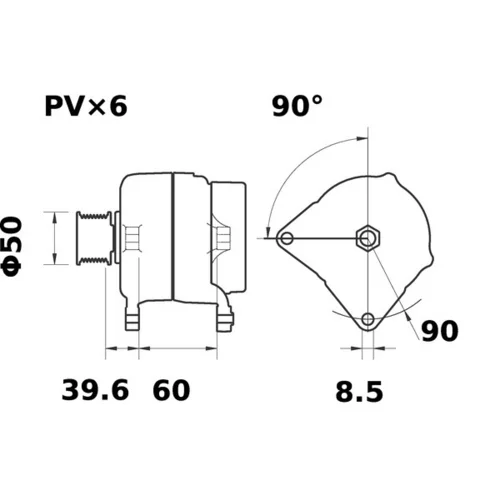 Alternátor MG 26 /MAHLE/ - obr. 1