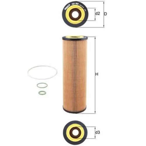 Olejový filter OX 562D /MAHLE/ - obr. 2